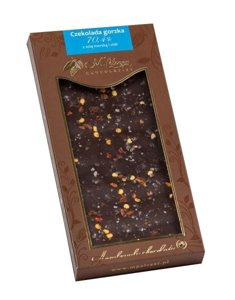 Gorzka czekolada M.Pelczar Chocolatier z solą morską i chili 85g - opinie w konesso.pl