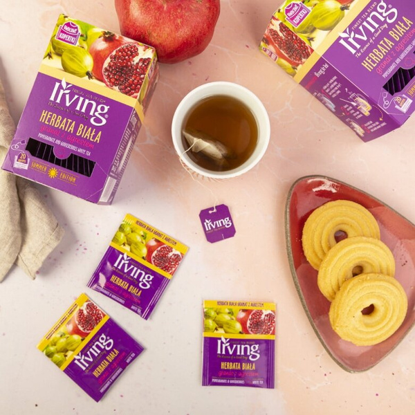 Herbata biała Irving Granat z agrestem 20x1,5g