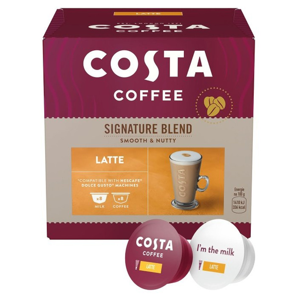 Kawa w kapsułkach Costa Coffee Signature Blend Latte kompatybilna z Dolce Gusto®* - 16 szt.- NIEDOSTĘPNY