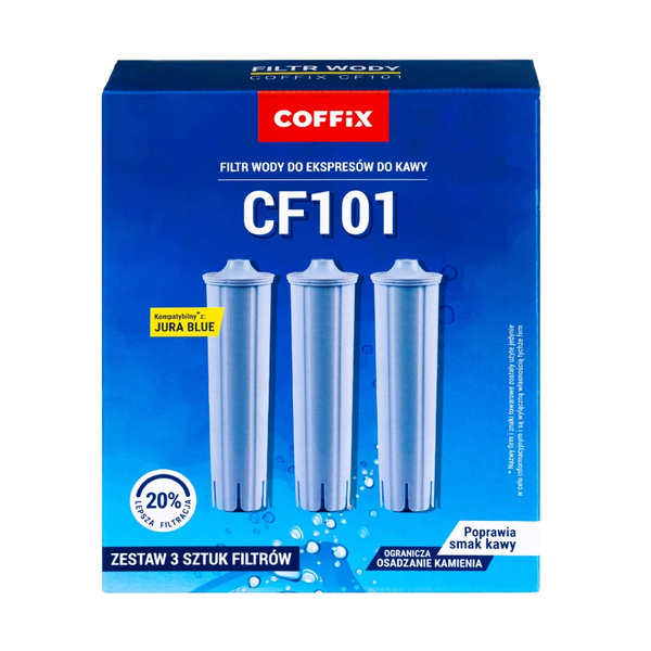 Zestaw 3 sztuk filtrów COFFIX CF101 - zamiennik Jura Claris Blue