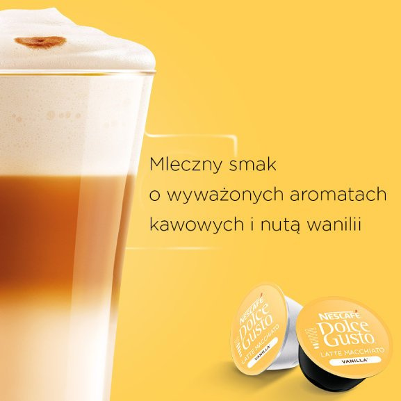 Kapsułki Nescafé Dolce Gusto Latte Macchiato Vanilla 16 sztuk - NIEDOSTĘPNY