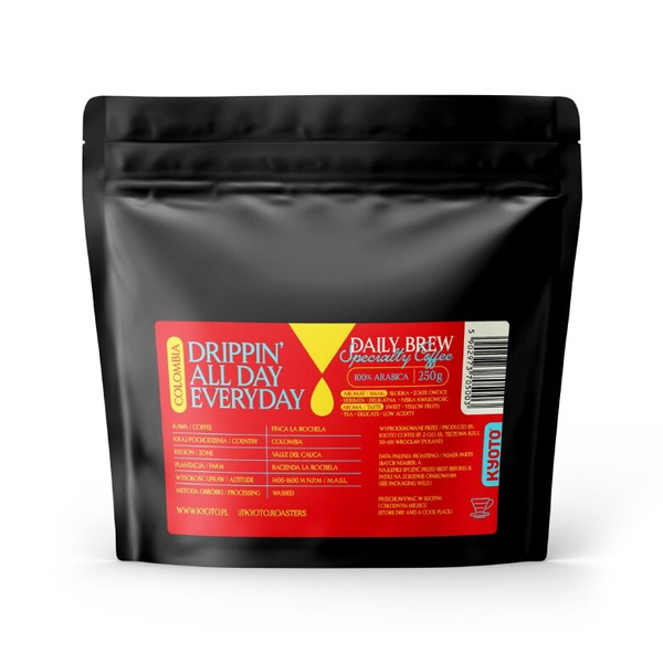 Kawa ziarnista KYOTO Drippin All Day Colombia Filtr 250g - NIEDOSTĘPNY