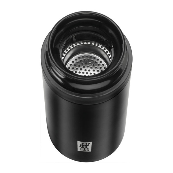 Pojemnik termiczny z zaparzaczem do herbaty Zwilling Thermo Czarny - 420 ml - NIEDOSTĘPNY