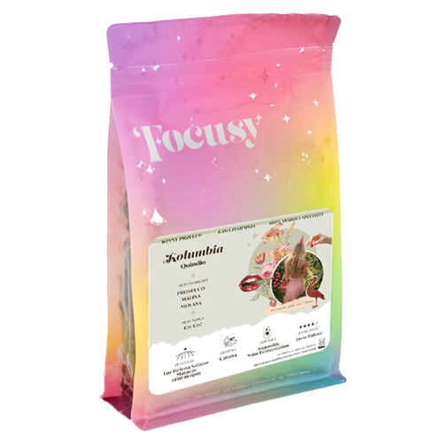 Kawa ziarnista Focusy KOLUMBIA QUINDIO - winny przelew 250g – NIEDOSTĘPNY