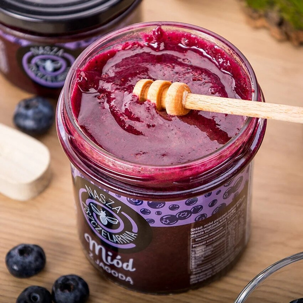 Miód z jagodą Nasza Pszczelarnia 420g