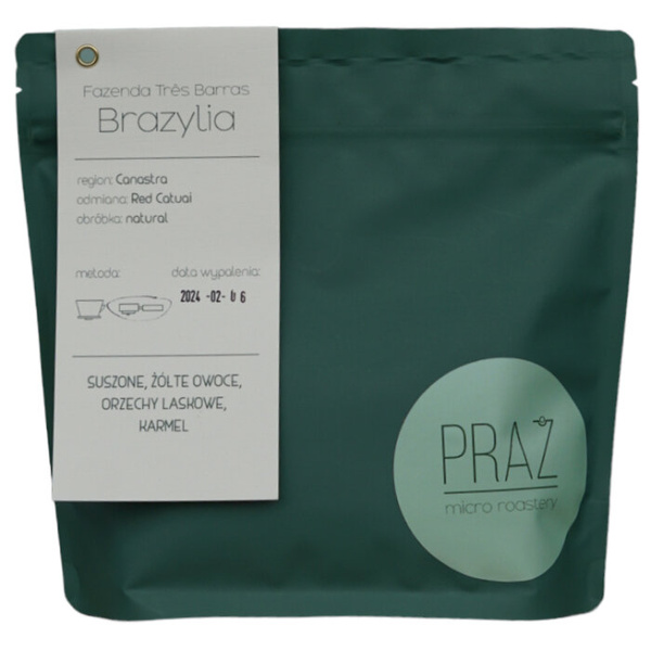 Kawa ziarnista PRAŻ Micro Roastery Brazylia Fazenda Três Barras 250g - NIEDOSTĘPNY