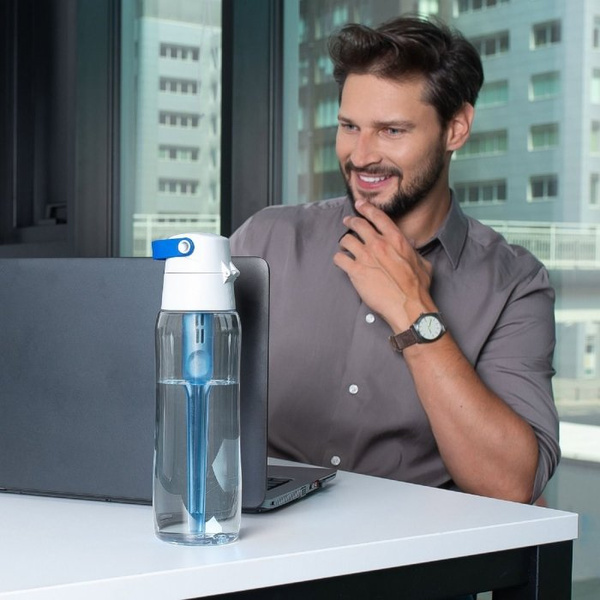 Butelka filtrująca wodę Dafi SOLID 0,7 l + filtr węglowy - Niebieska