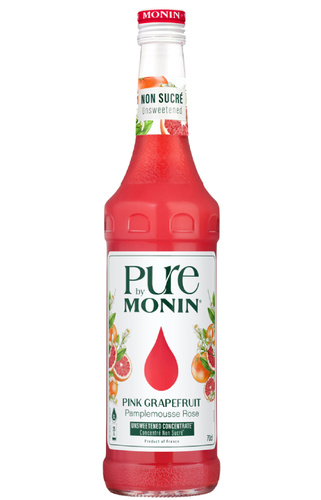 Syrop bez dodatku cukru PURE by MONIN - Różowy grejpfrut 0,7L - opinie w konesso.pl