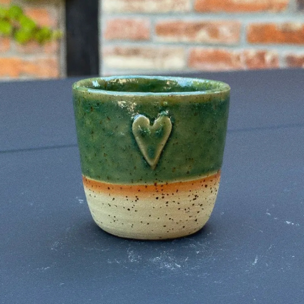 Czarka Pot Pot Glossy Green Heart 200ml