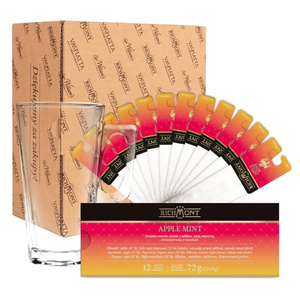 ZESTAW Herbata Richmont Apple Mint 12 saszetek + Szklanka Richmont Hot 370ml