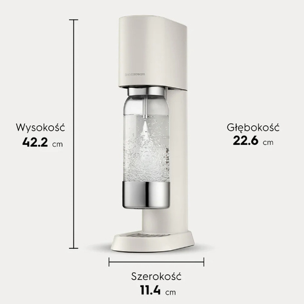 Saturator do gazowania wody SodaStream Enso Sand - BeżowyBeżowy
