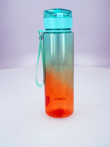 OUTLET - Butelka na wodę Casno Aura 560 ml - Zielono-pomarańczowa
