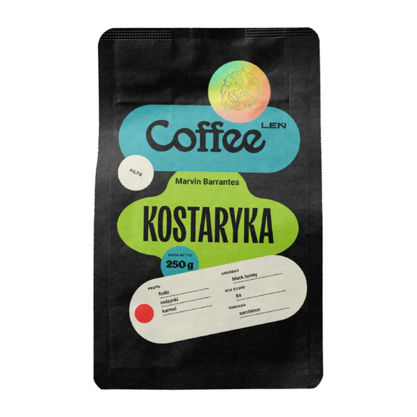 Kawa ziarnista Leń Coffee Kostaryka Marvin Barrantes 250g