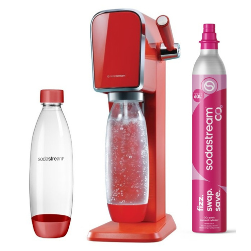 Saturator do wody gazowanej SodaStream Art - Mandarin Red zestaw startowy