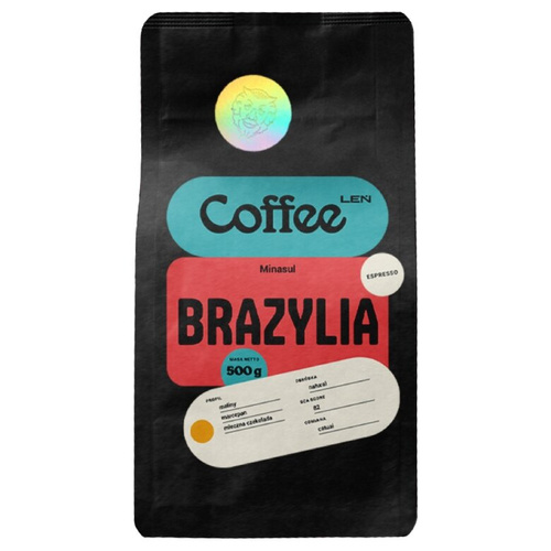 Kawa ziarnista Leń Coffee Brazylia Minasul 500g