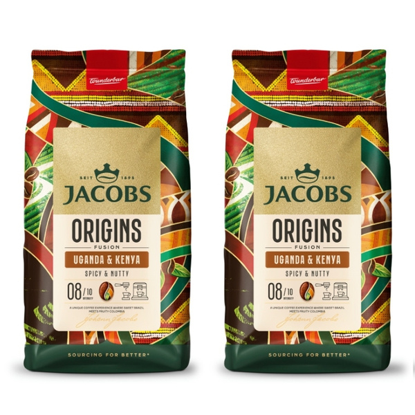 ZESTAW - Kawa ziarnista Jacobs Origins Kenya&Uganda 2x1kg