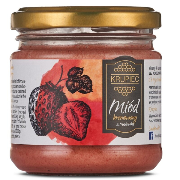Miód z truskawką Krupiec 220g – NIEDOSTĘPNY