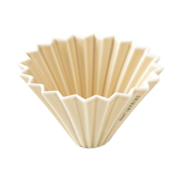Ceramiczny Origami Dripper S - Beżowy matowy