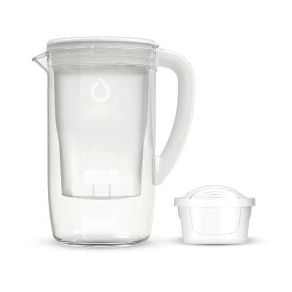 Szklany dzbanek filtrujący wodę Dafi Prisma LED Unimax 2,5 L - Biały