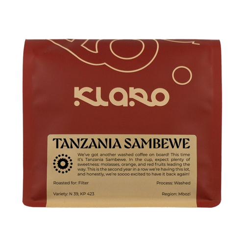 Kawa ziarnista Klaro Tanzania Sambewe Filtr 250g