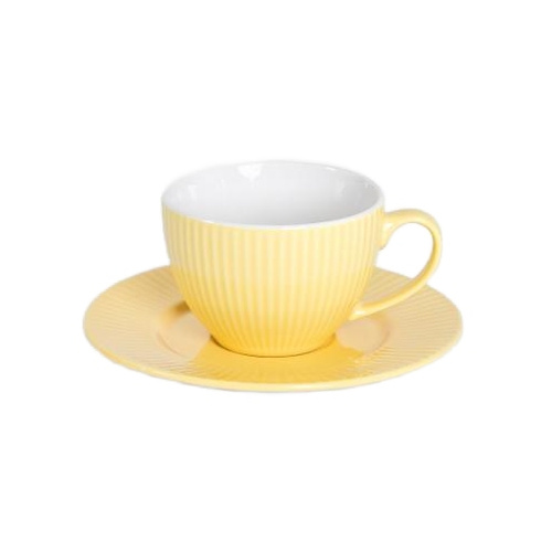 Filiżanka ze spodkiem Homla SIENA 240 ml - Żółta