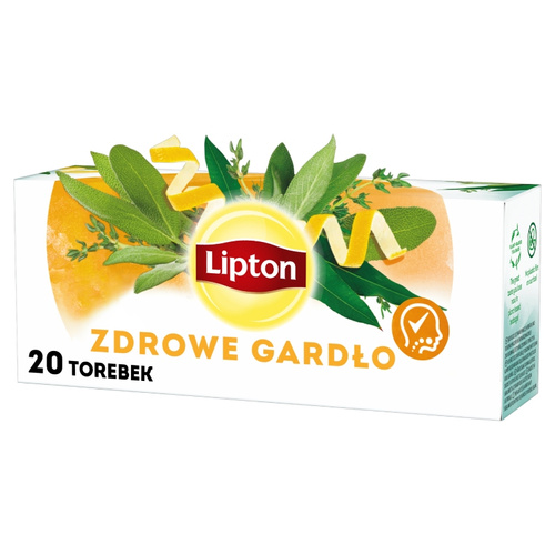 Herbatka ziołowa Lipton z naturalnym aromatem Zdrowe Gardło 20x1,3g