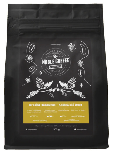 Kawa ziarnista Noble Coffee Brasil & Honduras - Królewski Duet 1kg