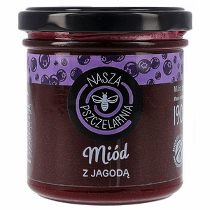 Miód z jagodą Nasza Pszczelarnia 190g