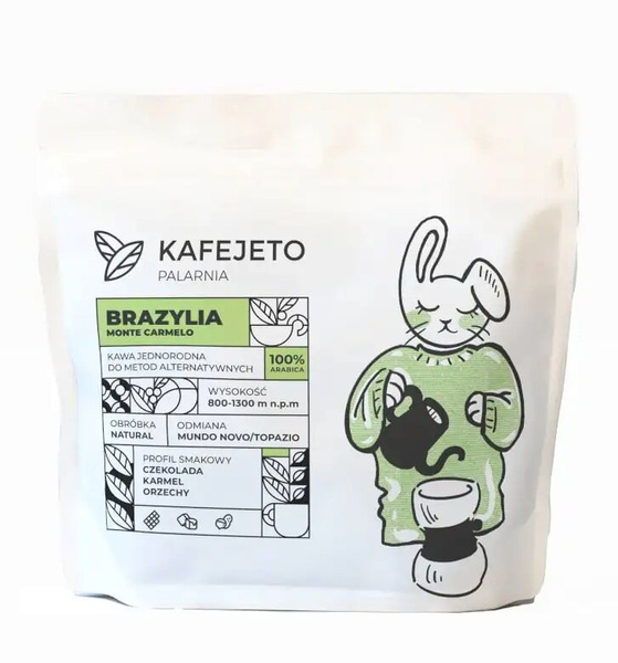 Kawa ziarnista Kafejeto Palarnia Brazylia Monte Carmelo FILTR 250g