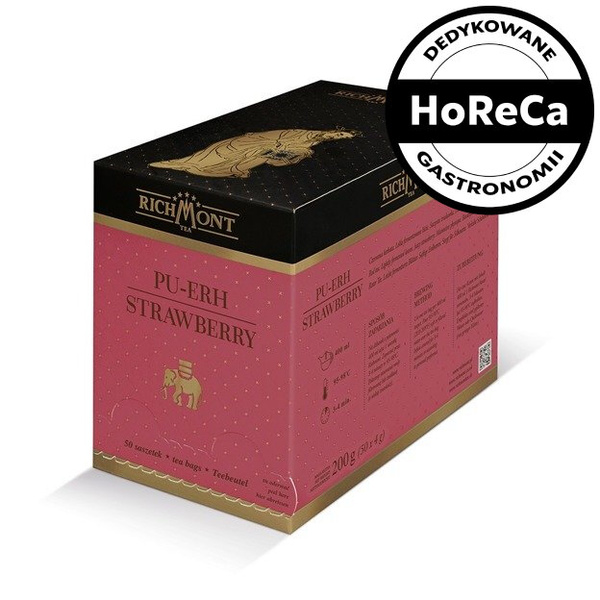 Czerwona herbata Richmont Pu-Erh Strawberry - 50x4g