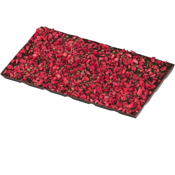 Gorzka czekolada M.Pelczar Chocolatier z malinami i zielonym pieprzem 85g