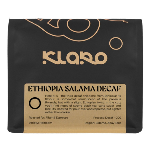 Kawa ziarnista Klaro Etiopia Salama Decaf Omni 250g