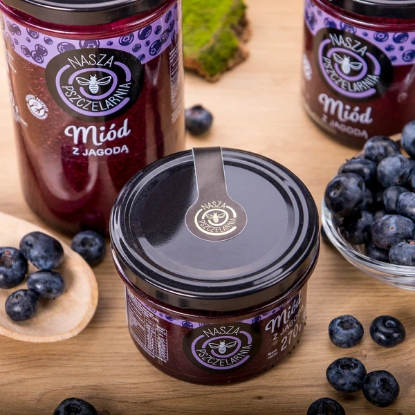 Miód z jagodą Nasza Pszczelarnia 190g