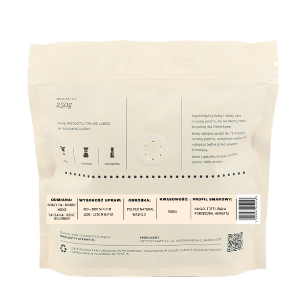 Kawa ziarnista Instytut Kawy Daily Roast no.2 250g