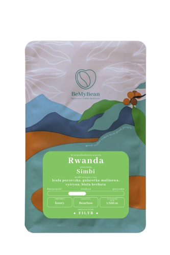 Kawa ziarnista BeMyBean Rwanda Simbi Honey 250g – NIEDOSTĘPNY - opinie w konesso.pl