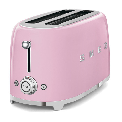 Toster na 4 kromki SMEG TSF02PKEU - Różowy