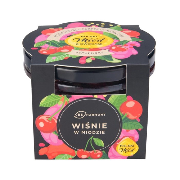 Wiśnie w miodzie akacjowym BEHARMONY 230g - NIEDOSTĘPNY