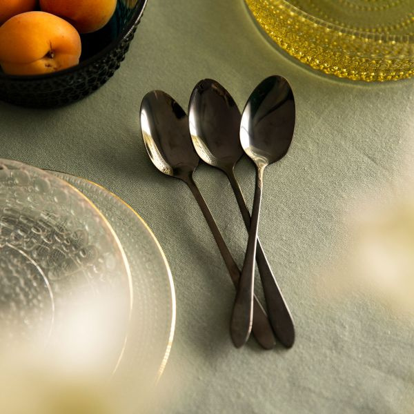 Zestaw łyżeczek do herbaty Homla STILO 3 szt - Czarne – NIEDOSTĘPNY
