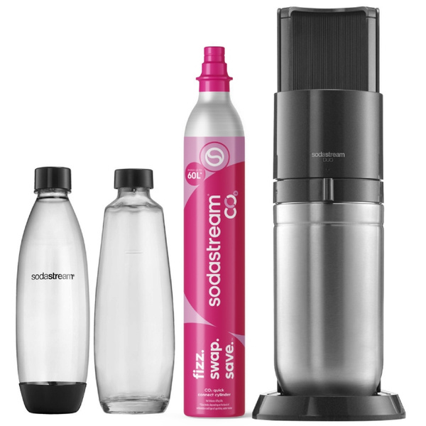 Saturator do wody gazowanej SodaStream Duo - Czarny zestaw startowy 