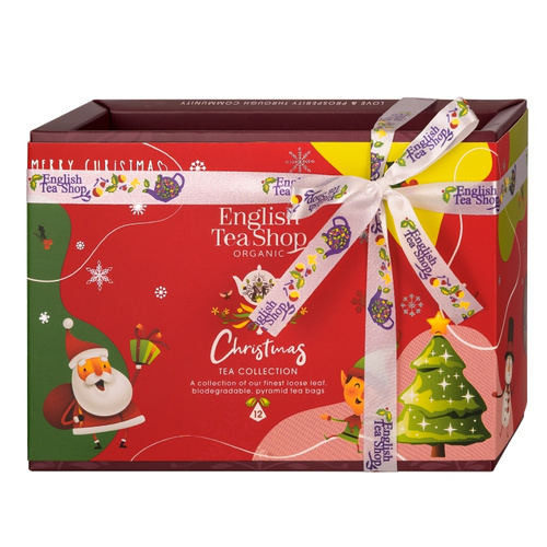 Herbata English Tea Shop Holiday Red Santa Collection - zestaw 12 piramidek - opinie w konesso.pl