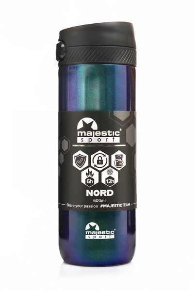 Kubek termiczny Majestic Sport Nord 600 ml - Zielony hologram
