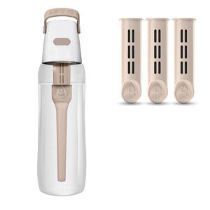 ZESTAW - Butelka filtrująca Dafi SOLID 0,7 l z filtrem + 3 x Filtr do butelki DAFI - Cappuccino