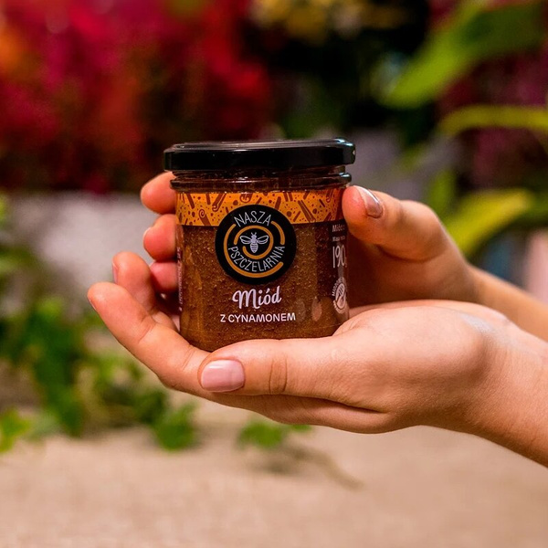 Miód z cynamonem Nasza Pszczelarnia 190g