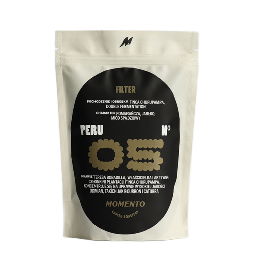 Kawa ziarnista Momento Peru Nº5 Double Washed Fermentation 250g