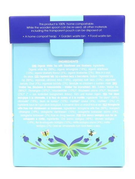 Biała herbata English Tea Shop White Tea Blueberry & Elderflower 80g