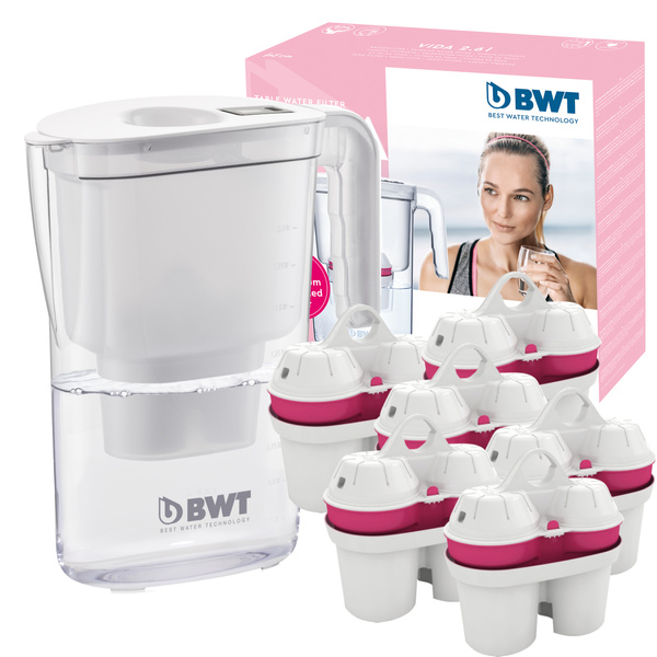 Dzbanek filtrujący wodę BWT Vida 2.6 l Biały + 6 wkładów magnezowych
