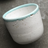 Ceramiczny kubek Pot Pot - Ice Blue z turkusowym akcentem 200 ml