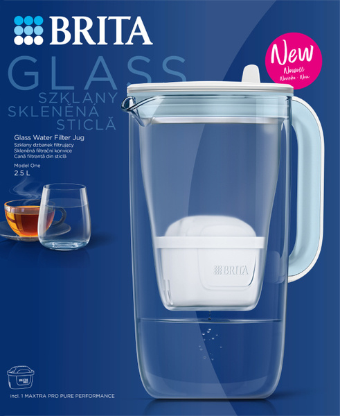 OUTLET - Szklany dzbanek z filtrem BRITA Glass MAXTRA PRO Pure Performance - Niebieski