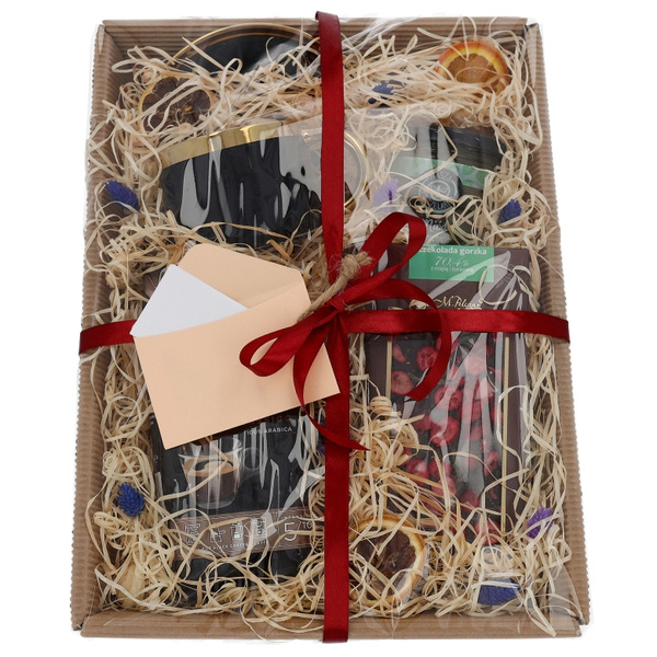 Imieninowy zestaw prezentowy - Kubek, kawa, miód i czekolada