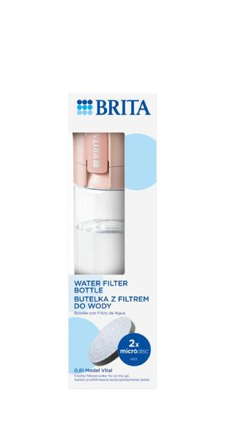 Butelka filtrująca BRITA Vital 0,6l - Pastelowa brzoskwinia